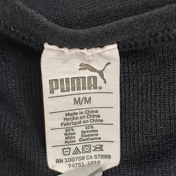 Puma Black Strappy Mesh Sports Bra Size Medium - Picture 5 of 5